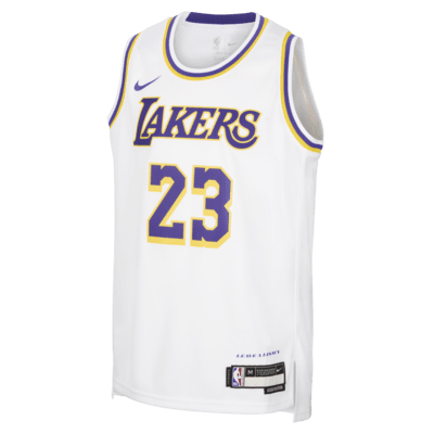 LeBron James Los Angeles Lakers Icon Edition 2022 23 Older Kids Nike Dri FIT NBA Swingman Jersey. Nike HU